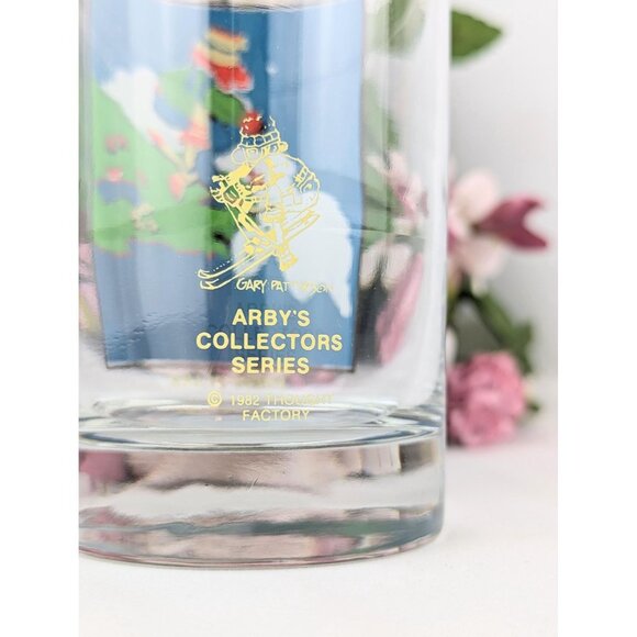 Vintage 1982 Arby’s 12oz Collectible Glass Gary Patterson Cartoon Ski Humor - Picture 4 of 8